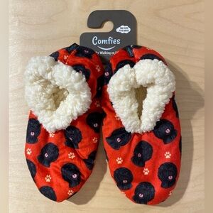 Comfies Red and Black Slippers One size fits most (OQ)